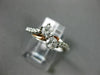 ESTATE .65CT DIAMOND 14KT WHITE & ROSE GOLD 3D TWO STONE SIDE BY SIDE LOVE RING