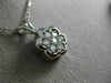 ESTATE .45CT DIAMOND 14KT WHITE GOLD FLOATING BEZEL CLUSTER FLOWER PENDANT #6378