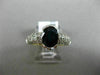 1.84CT DIAMOND & AAA OVAL SAPPHIRE 14K YELLOW GOLD 3D SEMI BEZEL ENGAGEMENT RING
