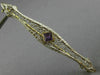 ANTIQUE .30CT AAA AMETHYST 14K 2 TONE GOLD HANDCRAFTED FILIGREE PIN BROOCH 26093