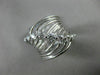 ESTATE LARGE .66CT DIAMOND 18K WHITE GOLD MULTI ROW SHARED PRONG ETOILE FUN RING