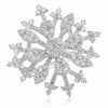 ESTATE LARGE 2.60CT DIAMOND 18KT WHITE GOLD 3D SNOWFLAKE FUN RING