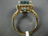 ESTATE LARGE 4.05CT DIAMOND & AAA AQUAMARINE 14K ROSE GOLD 3D ENGAGEMENT RING
