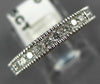 ESTATE 0.25CT DIAMOND 14KT WHITE GOLD FILIGREE MILGRAIN ETERNITY RING #19628