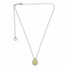 ESTATE 1.25CT WHITE & FANCY YELLOW DIAMOND 18KT 2 TONE GOLD DOUBLE HALO NECKLACE