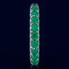2.53CT AAA EMERALD 14KT WHITE GOLD CLASSIC SHARED PRONG ETERNITY FUN LOVE RING