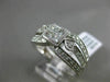 ESTATE LARGE .92CT ROUND & PRINCESS DIAMOND 14K WHITE GOLD HEART FRIENDSHIP RING