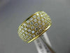 ESTATE WIDE 1.44CT DIAMOND 18K YELLOW GOLD CLASSIC PAVE WEDDING ANNIVERSARY RING