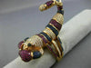 EXTRA LARGE 2.33CT DIAMOND & AAA MULTI GEM 18KT ROSE GOLD LOBSTER SCORPION RING