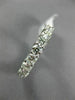 ESTATE 3.5CT DIAMOND 14K WHITE GOLD 3D SHARED PRONG ETERNITY WEDDING RING 21838