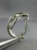 ESTATE LARGE .37CT DIAMOND 14KT WHITE GOLD 3D OPEN LOVE KNOT CLIP ON EARRINGS