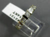 ESTATE .63CT ROUND & BAGUETTE DIAMOND 14K 2 TONE GOLD 3D ANNIVERSARY RING  #2121