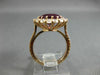 ESTATE LARGE 7.30CT DIAMOND & AAA PINK TOURMALINE 18KT ROSE GOLD ENGAGEMENT RING