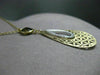 ESTATE 2.74CT DIAMOND & SMOKEY TOPAZ 14K TWO TONE GOLD FILIGREE FLOATING PENDANT