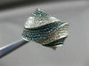 ESTATE X LARGE 1.72CT WHITE & BLUE DIAMOND 14K WHITE GOLD CRISS CROSS FANCY RING