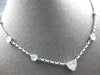 1.5CT DIAMOND 18KT WHITE GOLD HEART CIRCULAR BY THE YARD INVISIBLE LOVE NECKLACE