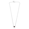 1.49CT DIAMOND & AAA PINK SAPPHIRE 18KT WHITE GOLD OVAL SOLITAIRE LOVE NECKLACE