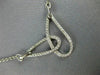 ESTATE .29CT DIAMOND 18KT WHITE GOLD 3D CLASSIC LOVE KNOT V SHAPE FUN NECKLACE