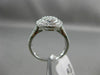 ESTATE WIDE .62CT DIAMOND 14KT WHITE GOLD 3D CLUSTER DOUBLE HALO FRIENDSHIP RING