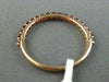 ESTATE .43CT RUBY 14KT ROSE GOLD CLASSIC SEMI ETERNITY WEDDING ANNIVERSARY RING