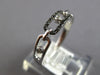 ESTATE .09CT WHITE & BLACK DIAMOND 14KT WHITE GOLD 3D OVAL LOVE KNOT FUN RING