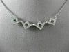 ESTATE .48CT DIAMOND 14KT WHITE GOLD 3D INTERCHANGEABLE SQUARE PENDANT NECKLACE