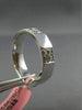 ESTATE .22CT DIAMOND 18K WHITE GOLD 3D SQUARE SEMI ETERNITY 4 STONE WEDDING RING