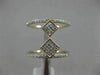 ESTATE WIDE .32CT DIAMOND 14K ROSE GOLD 3D DOUBLE ROW GRADUATING SQUARE FUN RING
