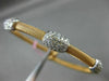 ESTATE 1.05CT DIAMOND 14KT WHITE & ROSE GOLD PAST PRESENT FUTURE BANGLE BRACELET