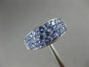 ESTATE WIDE 1.50CT AAA TANZANITE 14KT WHITE GOLD 3D THREE ROW PAVE FILIGREE RING
