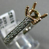 ESTATE .48CT DIAMOND 14KT 2 TONE GOLD 3D LUCIDA ROUND SEMI MOUNT ENGAGEMENT RING