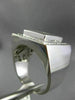 ESTATE MASSIVE 2.36CT DIAMOND 14KT WHITE GOLD 3D SQUARE INVISIBLE MENS RING