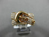 ESTATE WIDE 1.34CT ROUND DIAMOND 18KT ROSE GOLD 3D MULTI ROW BELT FUN RING VVS