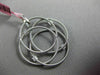 ESTATE LARGE .16CT DIAMOND 14KT WHITE GOLD FLOWER ETOILE MESH FLOATING PENDANT
