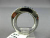 ESTATE LARGE 2.14CT DIAMOND & SAPPHIRE 14KT WHITE GOLD MULTI ROW COCKTAIL RING