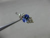 ESTATE 1.26CT DIAMOND & AAA OVAL TANZANITE 14K WHITE GOLD ENGAGEMENT RING #15096