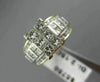 ESTATE LARGE 2.15CT ROUND & PRINCESS DIAMOND 14KT GOLD 3D ENGAGEMENT RING #21530