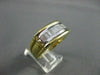 ESTATE WIDE 1.35CT DIAMOND BAGUETTE 18KT W & Y GOLD ANNIVERSARY RING SHARP 10865