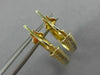 ESTATE 14KT WHITE & YELLOW GOLD CLASSIC RECTANGULAR HOOP EARRINGS #26098