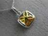 ESTATE .66CT WHITE & FANCY YELLOW DIAMOND 14K TWO TONE GOLD 3D CLUSTER PENDANT