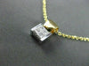 ESTATE .28CT PRINCESS DIAMOND 14KT WHITE & YELLOW GOLD FLOATING PENDANT #11597