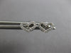 ESTATE SMALL .10CT DIAMOND 14KT WHITE GOLD 3D OPEN HEART LOVE STUD EARRINGS