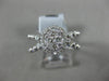 ESTATE .64CT DIAMOND 14KT WHITE GOLD CLUSTER OVAL CRISS CROSS X FRIENDSHIP RING