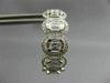 ESTATE LARGE 2.18CT DIAMOND 18KT WHITE GOLD 3D HALO OVAL HUGGIE HANGING EARRINGS