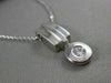ESTATE .20CTW ROUND DIAMOND SOLITARE 14KT WHITE GOLD HANGING PENDANT F VS #2890