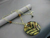 ESTATE DESIGNER 14K Y GOLD LARGE MURANO GLASS HANGING LARIAT NECKLACE 20" #2693