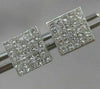 ESTATE 1.12CT DIAMOND SQUARE PRINCESS 14KT WHITE GOLD SCREW BACK EARRINGS #15743
