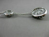 ESTATE 1.03CT WHITE & BLACK DIAMOND 14KT WHITE GOLD 3D FLOWER LARIAT NECKLACE