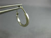 ANTIQUE SMALL 14KT WHITE GOLD 3D HANDCRAFTED FILIGREE HOOP EARRINGS #25586