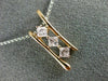 ESTATE .70CT WHITE & PINK DIAMOND 18KT WHITE & ROSE GOLD 3D THREE STONE PENDANT